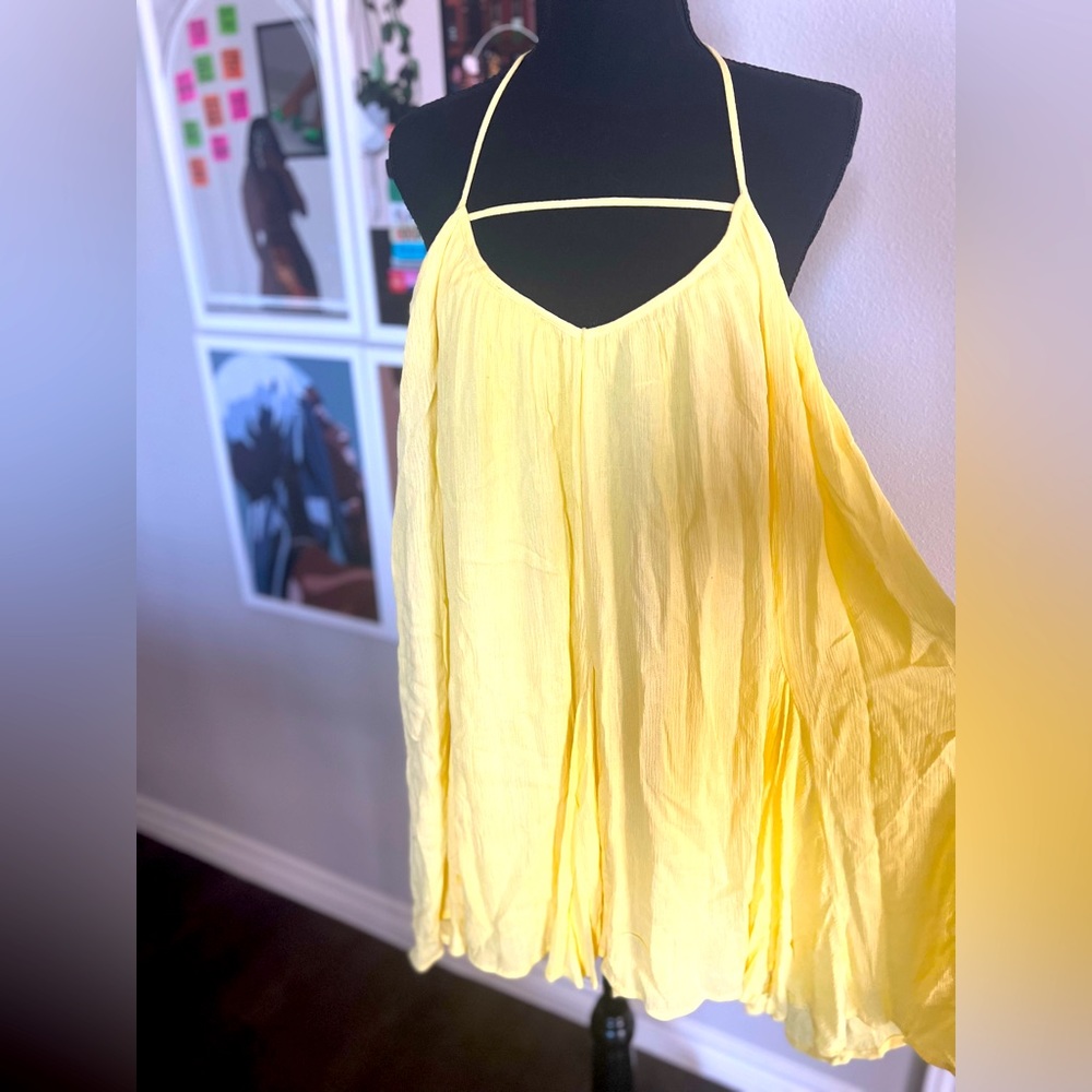 Summer canary yellow dress